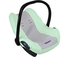 Original Dooky Seat Cover Schonbezug Mint Grey für Babyschale Universalgröße geeignet für 3 und 5 Punkt Gurtsystem Autositz, für Altersgruppe 0+, mint/grün