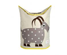 3 Sprouts Wäschekorb Ziege, mehrfarbig