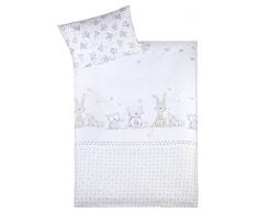 Julius Zöllner 8510116130 Bettwäsche Häschen und Eule, 100 x 135 cm + 40 x 60 cm mehrfarbig
