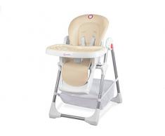 Lionelo Linn Plus Hochstuhl Baby Kinder Hochstuhl ab 6 Monaten Kinderstuhl bis 15 kg belastbar Hochstuhl Baby mit Liegefunktion zahlreisches Zubehör (Beige)