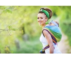 Little Frog 7013 Gewebte Baby Tragetuch, Größe 5, Linen Aura, mehrfarbig, 260 g