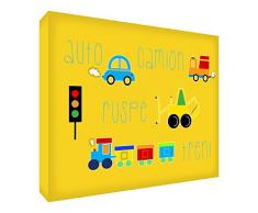 Feel Good Art zoomilly1216 – 04it Bild auf Leinwand Wand in Frühstücksflocken und Entnehmen 30 x 20 x 4 cm gelb