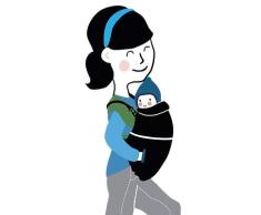 manduca by MaM Tragecover Flex für Babytragen (Winter Deluxe Black)