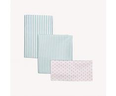 Be 42174 3-teiliges Set für Babybett: Bettlaken Spannbettlaken, Kopfkissen, 80x120 cm, orange