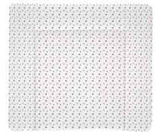 Träumeland TT80205 Wickelauflage Weiss mit grauen Sternen PVC-frei, 75 x 85 cm, mehrfarbig