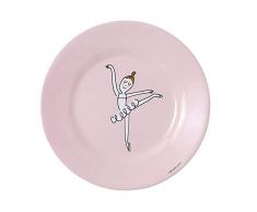 Petit Jour Paris DA921N Dessertteller Arabesque Les Ballerinas, ideal für Dessert, Rosa