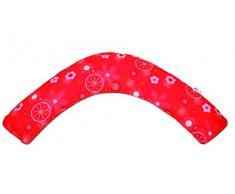 Theraline 51008801 Bezug für das Original Stillkissen, 190 cm, retroblume rot
