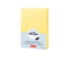 Julius Zöllner 8310013220 - Spannbetttuch Frottee für die Wiege, Größe: 90 x 40 cm, Farbe: gelb