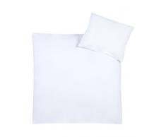 Julius Zöllner 85001 40100 - Bettwäsche Uni, Größe: 100x135 cm / 40x60 cm, uni weiß