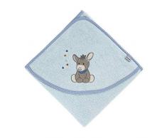 Sterntaler Kapuzenbadetuch Esel Emmi, Alter: ab 0 Monate, 100 x 100 cm, Hellblau