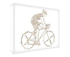 Oh my Word! WSNB-BC-BIKE1216-01-DE Premium Kunstdruck Wand-Bild, beige