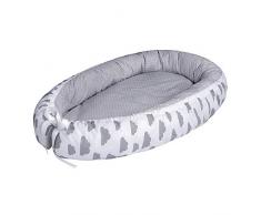LULANDO Babynest, multifunktionales Kuschelnest für Babys und Säuglinge, Nestchen, Reisebett, 100% Baumwolle, antiallergisch, Standard 100 von Oeko-Tex, hergestellt in der EU, Maße: 80cm x 45cm x 15cm