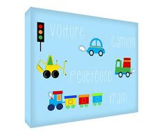 Feel Good Art Zoom Block Deko Acryl Transparent Blau 10,5 x 7,4 x 2 cm