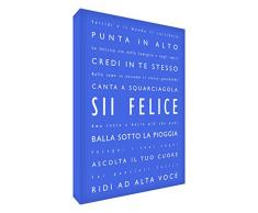 Feel Good Art Modernes Bild 91 x 61 cm blau