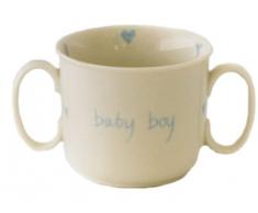 Kitted Out Boo Bunny Babybecher mit 2 Griffen, in Aufbewahrungsbox, Blau