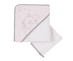 Noukies BB1511.50 Poudre détoiles Kapuzen-Badetuch, rosa