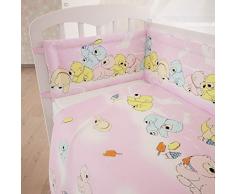 Polini Kids Baby Bettwäsche Set 120x60 Teddybär - Rosa 3-tlg,1224-2