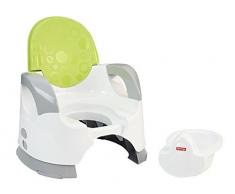 Mattel Fisher-Price CBV06 Komfort Töpfchen mit bequemer hoher Rückenlehne und Ablage für die Arme, grün