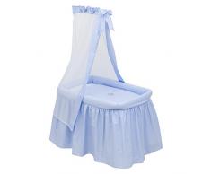 Cambrass 39087 Babybett mit Baldachin, 55 x 81 x 65 cm, Crown himmelblau