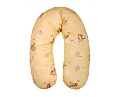 Julius Zöllner 4610010064 - Herzbär Vanille Stillkissen Banane mit Hohlfaser, circa 190 cm (Außenmaß)