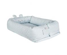 roba Babylounge „roba style“, Baby-Kuschelnest mit Bärengesicht „Benny“, hellblau, Reise- und Kuschelbett für Säuglinge, Wickelauflage, Wickelunterlage