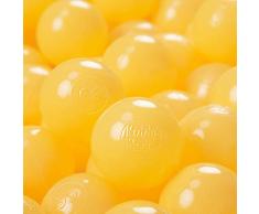 KiddyMoon 500 ∅ 6Cm Kinder Bälle Für Bällebad Spielbälle Baby Plastikbälle Made In EU, Gelb