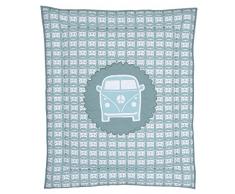 TAFTAN BX-918 Krabbeldecke das Auto, 100 x 80 cm, grau/blau