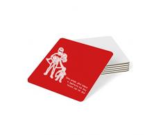 Feel Good Art Keramik Tasse in Modernes typographisches und illustrativen Design (rot)