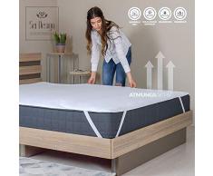 sei Design wasserdichter Molton-Matratzen-Schoner 140x200 100% Baumwolle | wasserundurchlässige Matratzen-Auflage | Kochfest und mit einseitiger PU-Laminierung - ca. 200 g/m²