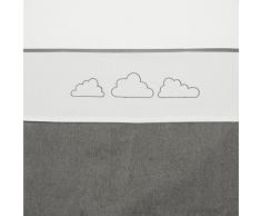Meyco 413020 kleines Bettlaken Clouds, 75 x 100 cm, grau