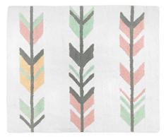 Sweet Jojo Designs Akzent-Teppich, Schlafzimmer-Dekor für Grau, Koralle und Mint Woodland Arrow Mädchen Kinderbettwäsche Kollektion