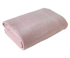 Clair de Lune Decke für Kinderwagen und Reisen, extra weiche gebürstete Baumwolle, rosa
