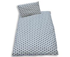 Ideenreich 2152 Bettwäsche Sterne, 100 x 135 cm/40 x 60 cm, blau