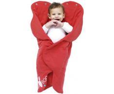 Wallaboo Einschlagdecke Fleur für Babyschale, Autokinderstitz, für Kinderwagen, Suße Blumenform, 0 - 12 Monaten, Farbe: Rot