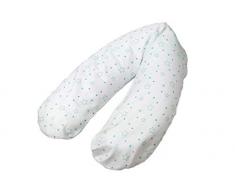 Kuli-Muli 23059 Überzug zu Stillkissen aus Lyocell Stoff Sterne, türkis