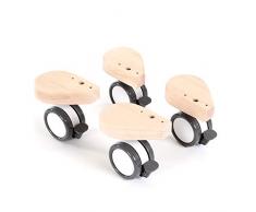 babybay Rollensatz Spezial mit Stoßschutz passend für alle Modelle, natur unbehandelt