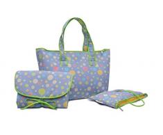 Belily World Spots n Dots Wickeltasche Set, Shopper Bag