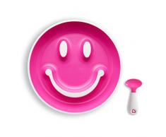Munchkin Smile n Scoop Kinderteller- und Löffelset, rosa