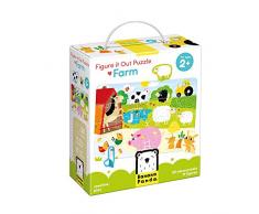 Banana Panda - Figure It Out Puzzle - Farm - Anfängerpuzzle mit Tierfiguren - für Kinder ab 2 Jahren
