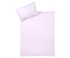 Julius Zöllner 85001 40761 - Bettwäsche Uni, Größe: 100x135 cm / 40x60 cm, uni rosa