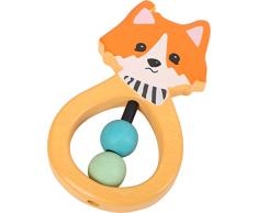 small foot 10658 Greifling Fuchs Lex aus Holz, mit zwei bunten Perlen, speichelfest, unbedenklich und TÜV-geprüft
