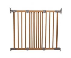 Baby Dan Flexi Fit Holz Tür und Treppenschutzgitter, TÜV/GS geprüft, 69-106.5 cm, Farbe: Natur/Silber