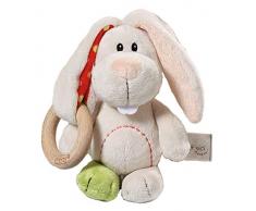 Nici 37879 Greifling Hase Tilli mit Holzring, 15 cm