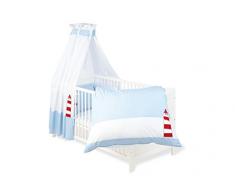 Pinolino 60946-2 - Set für Kinderbett, 4-teilig Schiff Ahoi