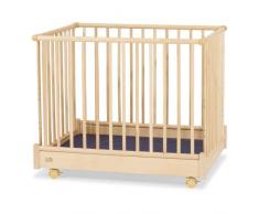 Herlag H1055-2002 Laufgitter, klappbar, höhenverstellbarer Boden mit marine Polsterung, 75 x 100 cm