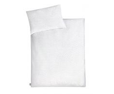 Jersey Bettwäsche Herzchen grau, Gr. 100x135 + 40x60 cm