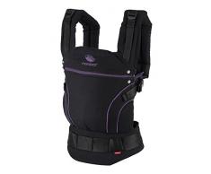 manduca First Baby Carrier/Babytrage > Black Line MidnightPurple < Babytrage & Kindertrage, Bio-Baumwolle, für Babys und Kinder von 3,5 bis 20 kg (schwarz-lila)
