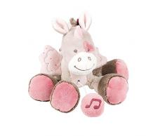 Nattou Mini Spieluhr Einhorn Jade, Nina, Jade und Lili, 24 x 14 x 7 cm, Beige/Rosa