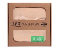 LULANDO multifunktionales Stilltuch Stillschal für diskretes und bequemes Stillen (90 x 70cm). Praktischer Sicht- und Lärmschutz, als Abdeckung für Babyschale oder Autositz geeignet, Farbe: Beige