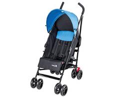 Safety 1st Slim, kompakter Liegebuggy mit Sonnenverdeck, schwarz/hellblau